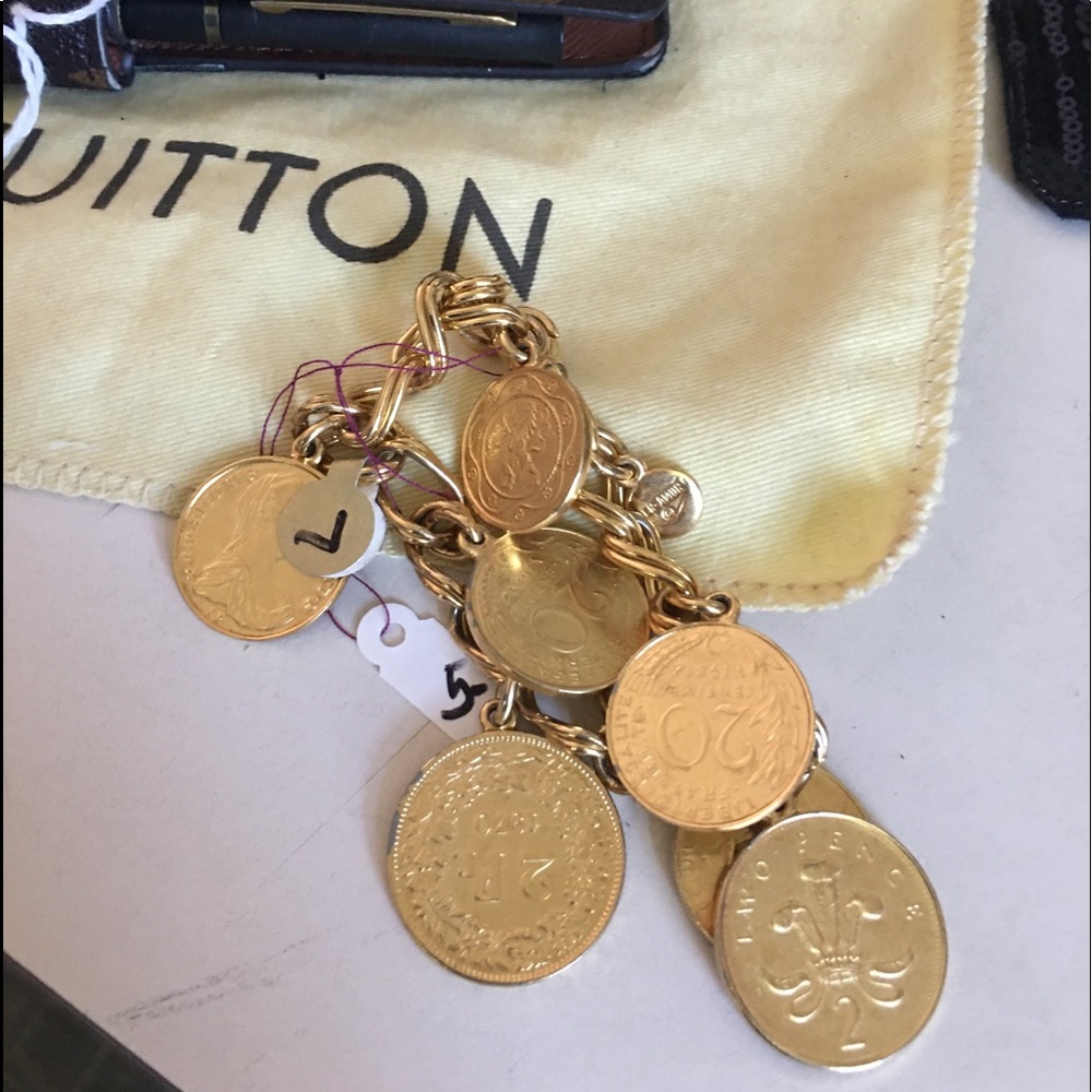 Coin gold tone  bracelets